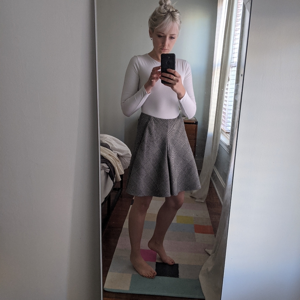 Marni wool plaid houndstooth mini skirt